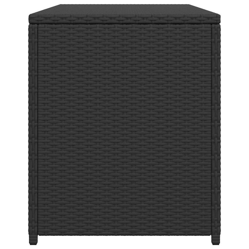 Garden Storage Box Black 120x50x60 cm Poly Rattan