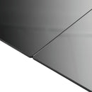 Garden Table Black 150x90x74 cm Aluminium and Glass