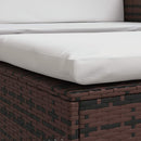 Garden Sofa Poly Rattan Brown