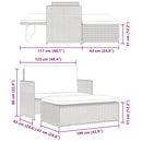 Garden Sofa Poly Rattan Brown