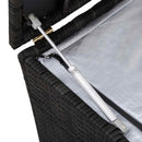 Garden Storage Box Black 150x50x60 cm Poly Rattan