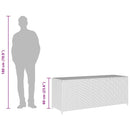 Garden Storage Box Black 150x50x60 cm Poly Rattan