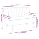 Sofa Fabric 117x55.5x77 cm Dark Grey