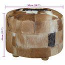 Pouffe Genuine Leather Round 50x50x45 cm