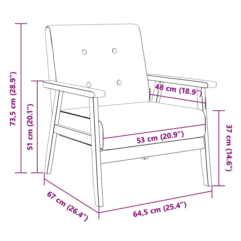 Armchair Yellow Fabric