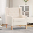 Armchair Cream White Fabric