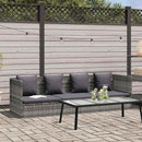 43959 Outdoor Sunlounger Poly Rattan 200x60x58 cm Grey - Untranslated