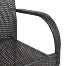Stackable Outdoor Chairs 2 pcs Poly Rattan Brown