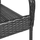 Stackable Outdoor Chairs 2 pcs Poly Rattan Black
