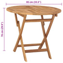 Folding Garden Table 85x76 cm Solid Teak Wood