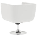 Bar Stool White Faux Leather
