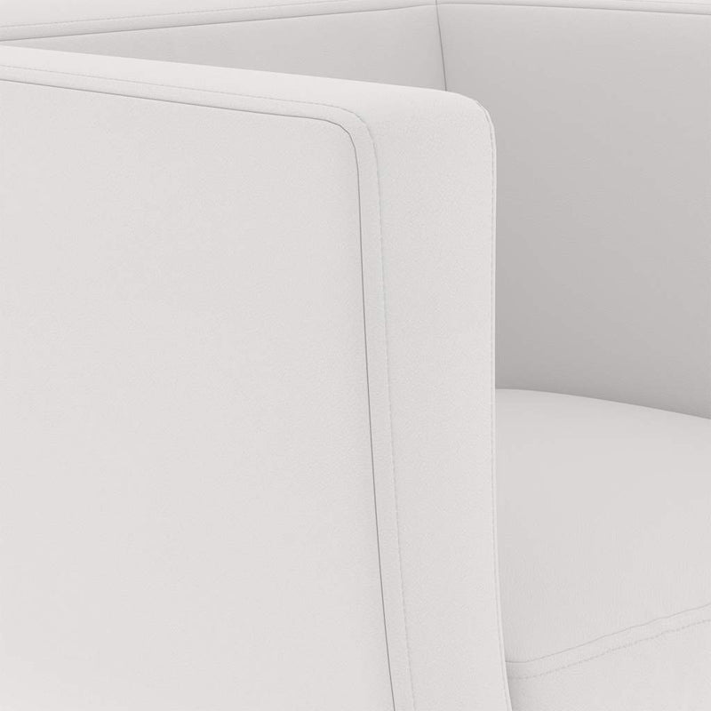 Bar Stool White Faux Leather