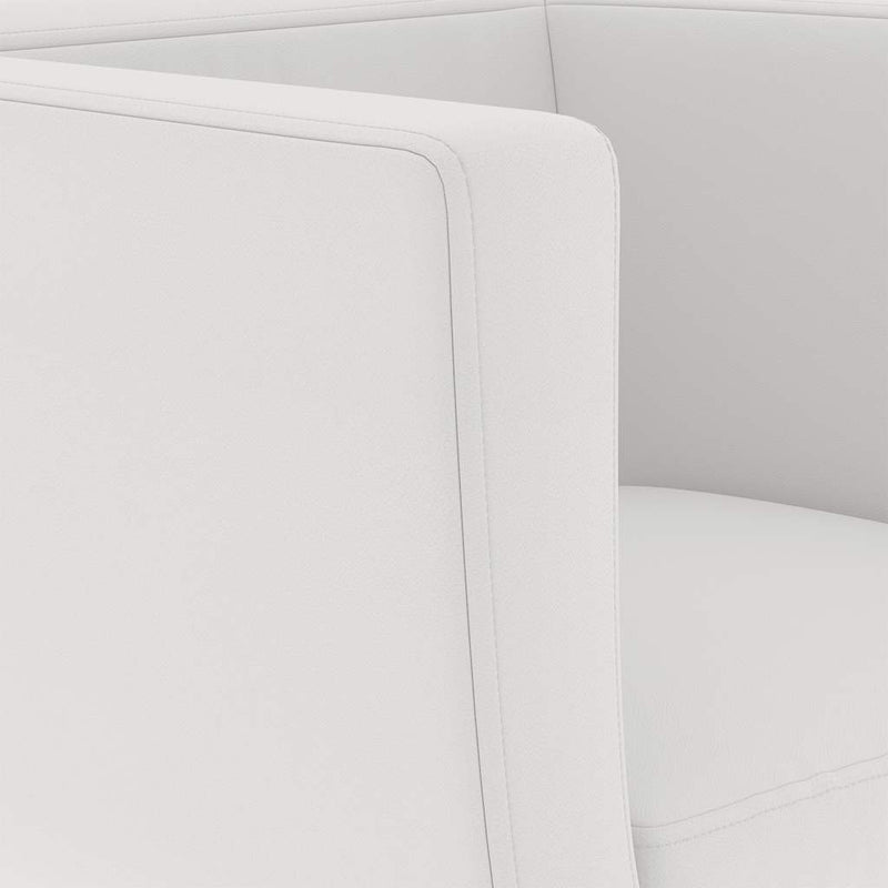 Bar Chairs 2 pcs White Faux Leather