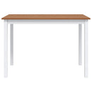 5 Piece Dining Set Brown and White