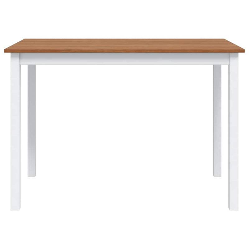 5 Piece Dining Set Brown and White