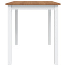 5 Piece Dining Set Brown and White