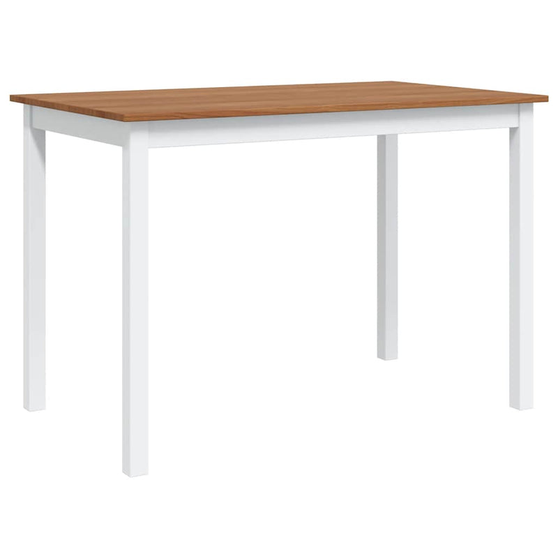 5 Piece Dining Set Brown and White