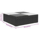 8 Piece Garden Lounge Set with Cushions Poly Rattan Black