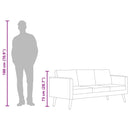 Sofa 3-Seater Fabric Light Grey