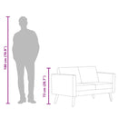 Sofa 2-Seater Fabric Dark Grey