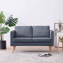 Sofa 2-Seater Fabric Dark Grey