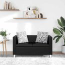 Sofa 2-Seater Artificial Leather Black