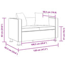 Sofa 2-Seater Artificial Leather White