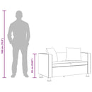 Sofa 2-Seater Artificial Leather White