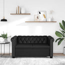 Chesterfield 2-Seater Artificial Leather Black