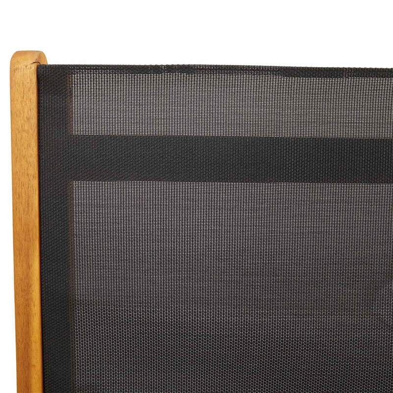 Folding Garden Chairs 2 pcs Solid Acacia Wood and Textilene