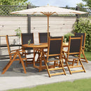 7 Piece Outdoor Dining Set Solid Acacia Wood