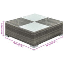 6 Piece Garden Lounge Set with Cushions Poly Rattan Grey