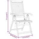 Folding Garden Chairs 2 pcs Solid Acacia Wood Brown