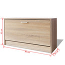 Desk with Drawer and Cabinet Oak 100x40x73 cm
