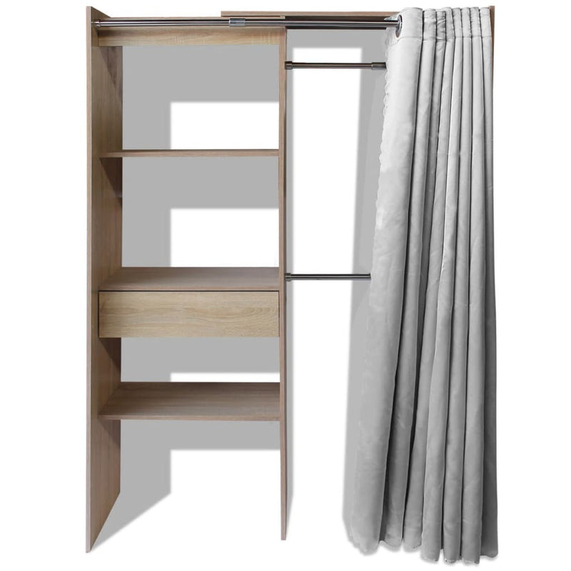 Corner Desk 4 Shelves Oak