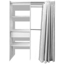 Corner Desk 4 Shelves White