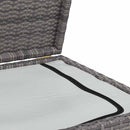 Garden Storage Box Grey 120x50x60 cm Poly Rattan