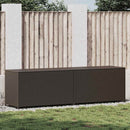 Garden Storage Box Poly Rattan 200x50x60 cm Brown