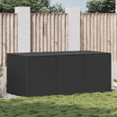 Garden Storage Box Poly Rattan 180x90x75 cm Black