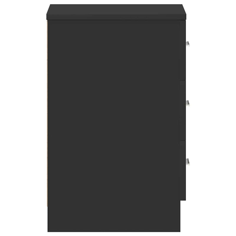 Bedside Cabinets 2 pcs Black 38x35x56 cm