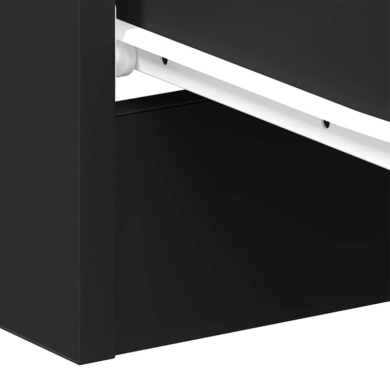 Bedside Cabinets 2 pcs Black 38x35x56 cm