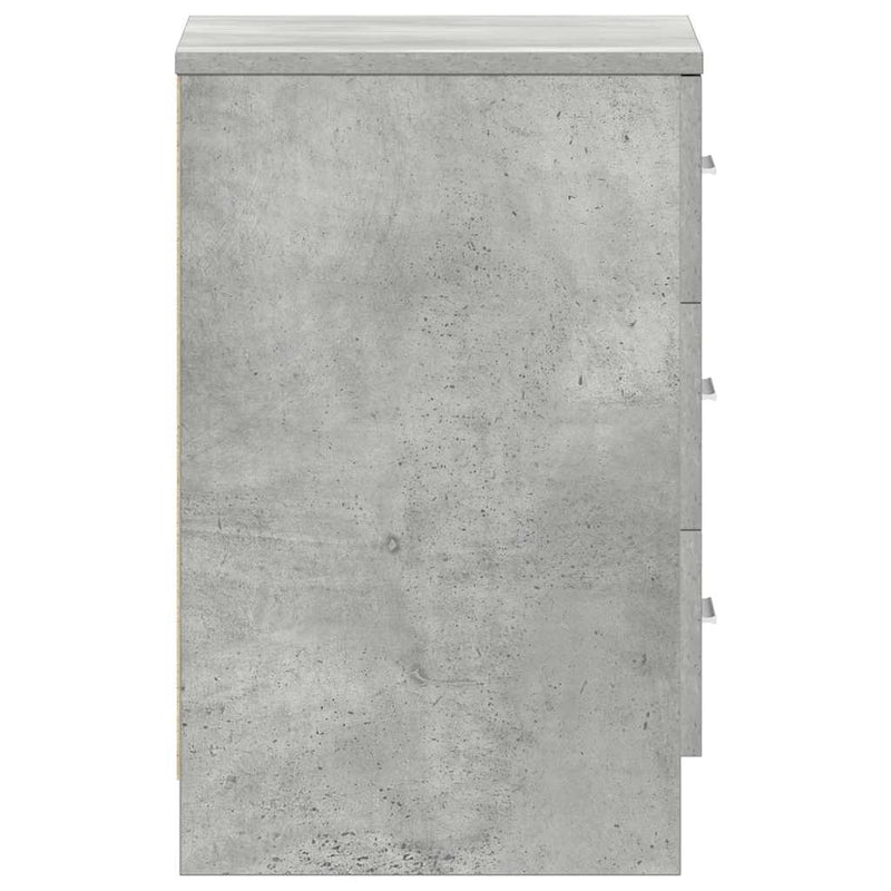 Bedside Cabinets 2 pcs Concrete Grey 38x35x56 cm