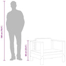 Garden Sofa Chair with Cushion Dark Grey Solid Acacia Wood