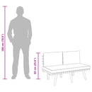 Garden Bench with Cushions 115 cm Solid Acacia Wood