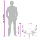 Garden Corner Sofa with Cushions Solid Acacia Wood