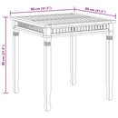 Garden Dining Table 80x80x80 cm Solid Teak Wood