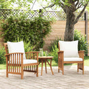 Garden Chairs with Cushions 2 pcs Solid Acacia Wood