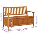 Garden Storage Bench 120 cm Solid Acacia Wood