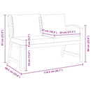 Garden Bench 114.5 cm with Cream Cushion Solid Acacia Wood