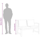 Garden Bench 114.5 cm with Cream Cushion Solid Acacia Wood